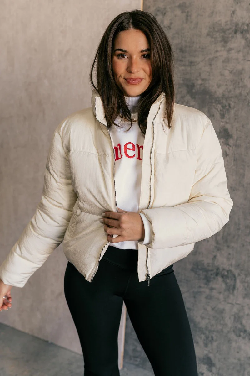 Fairbanks Cream Puffer Long Sleeve Jacket - Image 4
