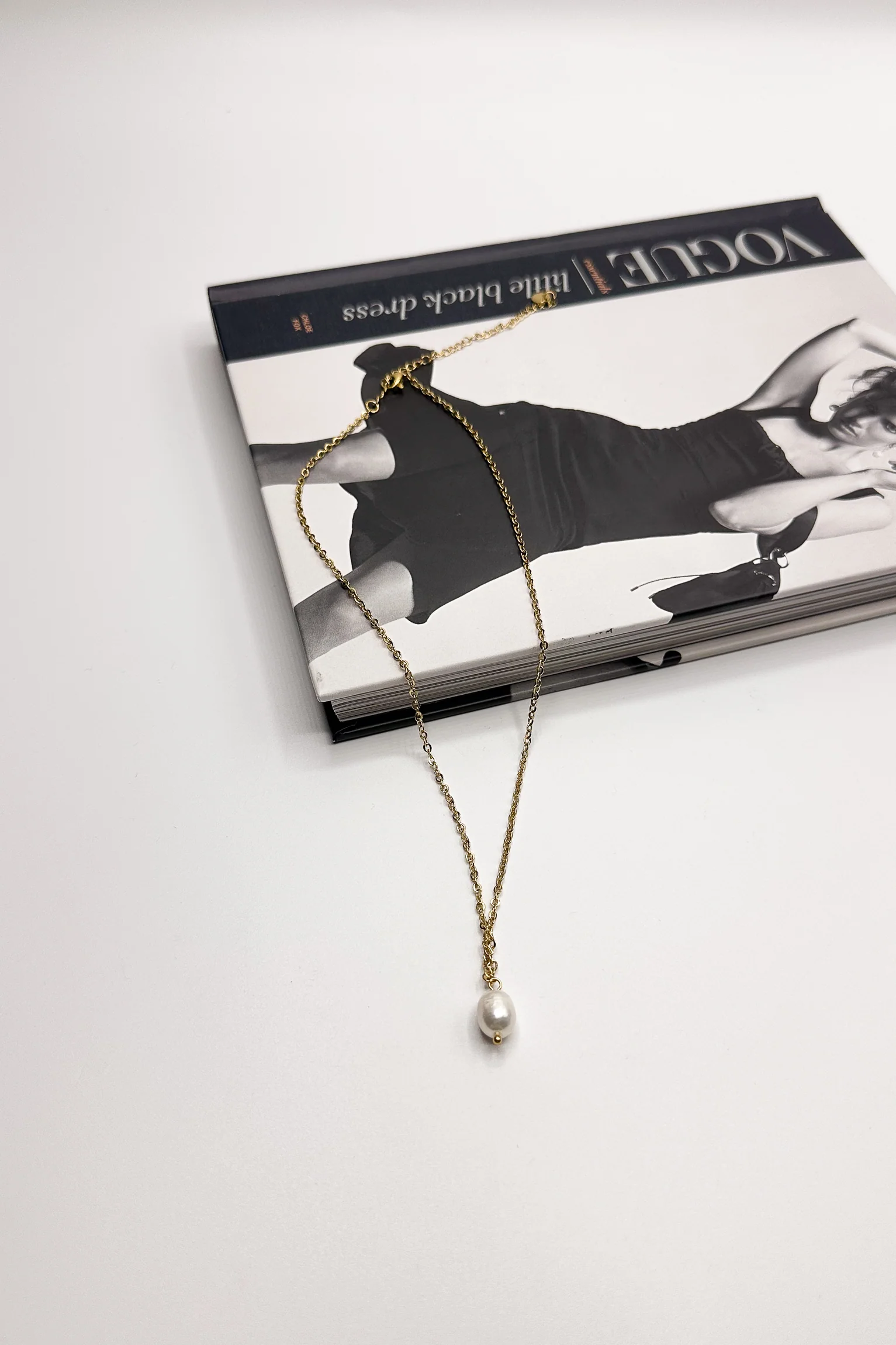 Faith Gold Chain & Pearl Necklace - Image 2