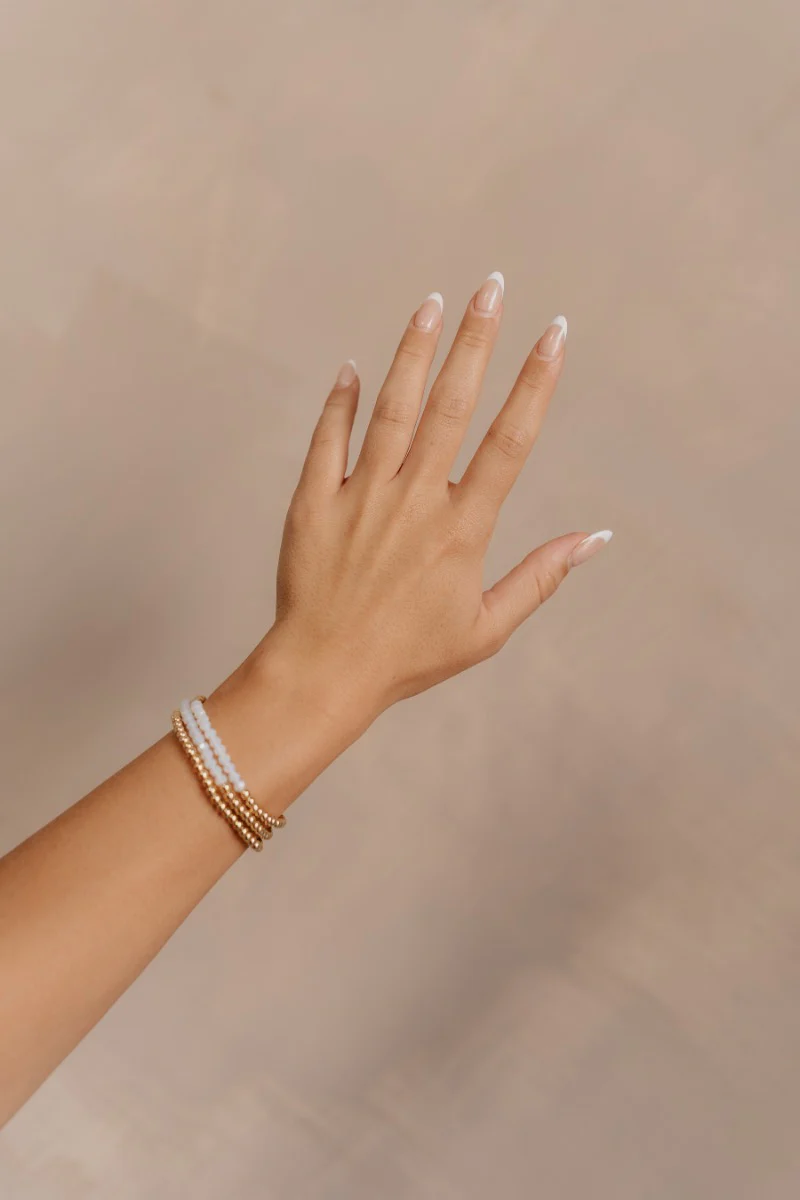 Faith Opal & Gold Beaded Three Layered Bracelet - Image 2