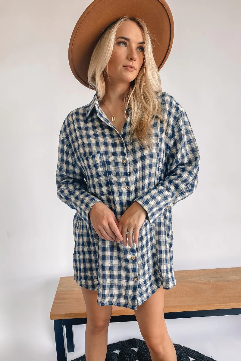Falling For You Dress In Blue