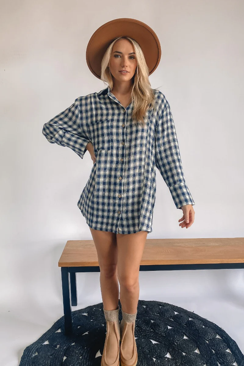 Falling For You Dress In Blue - Image 4