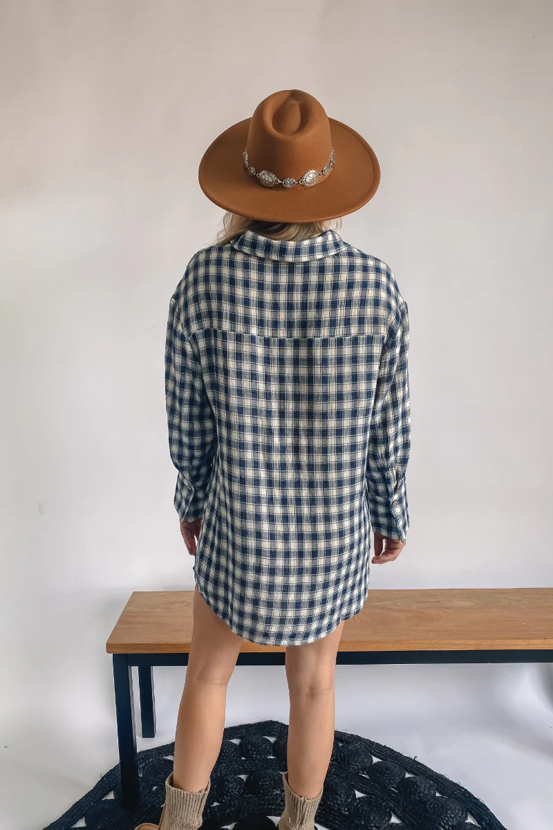 Falling For You Dress In Blue - Image 6