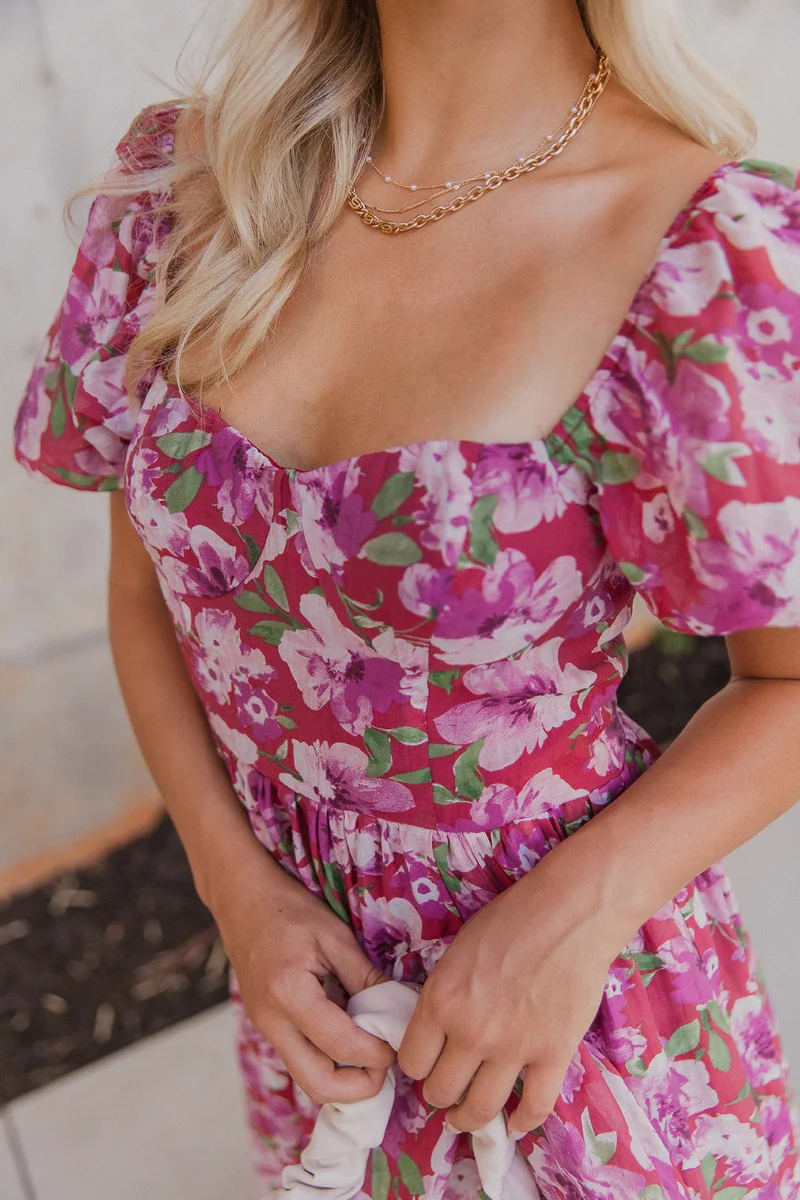 Falling For You Floral Dress - Image 4