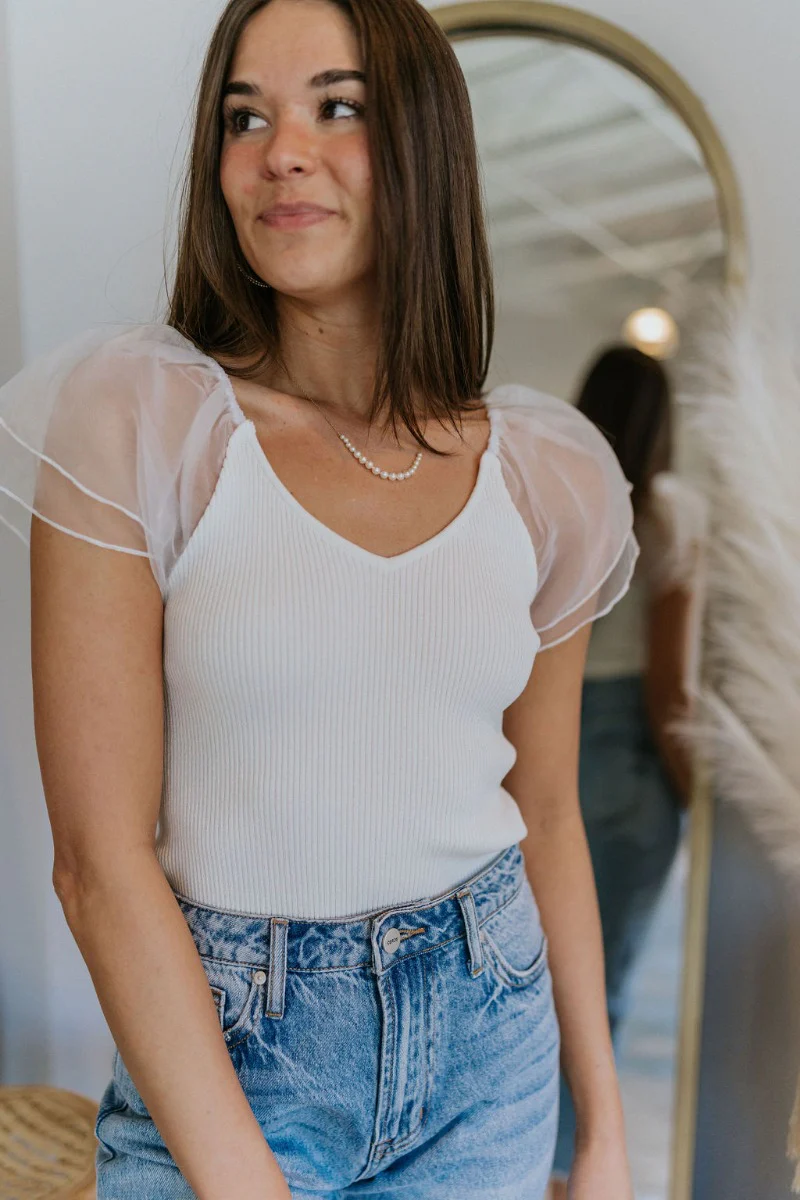 Falling For You Ruffle Top