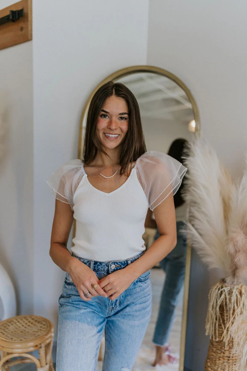Falling For You Ruffle Top - Image 2