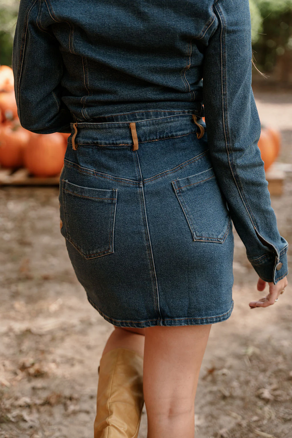 Farah Denim & Brown Suede Mini Skirt - Image 8