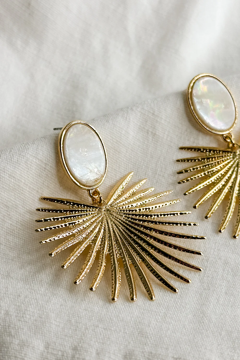 Penelope Gold & Opal Starburst Dangle Earring - Image 4