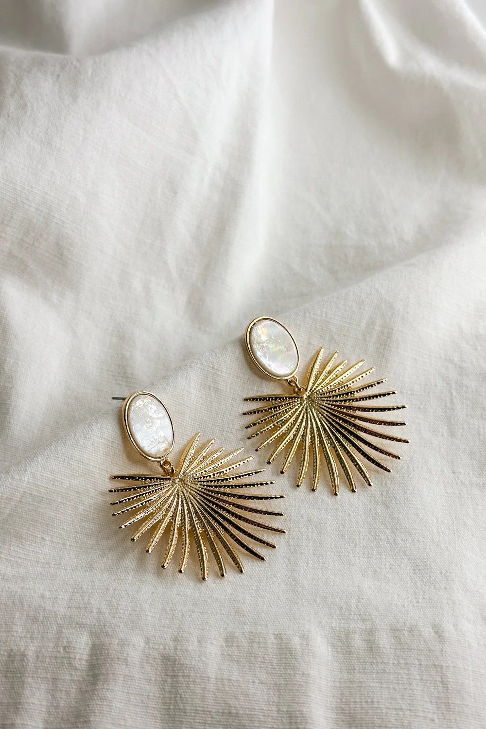 Penelope Gold & Opal Starburst Dangle Earring - Image 5