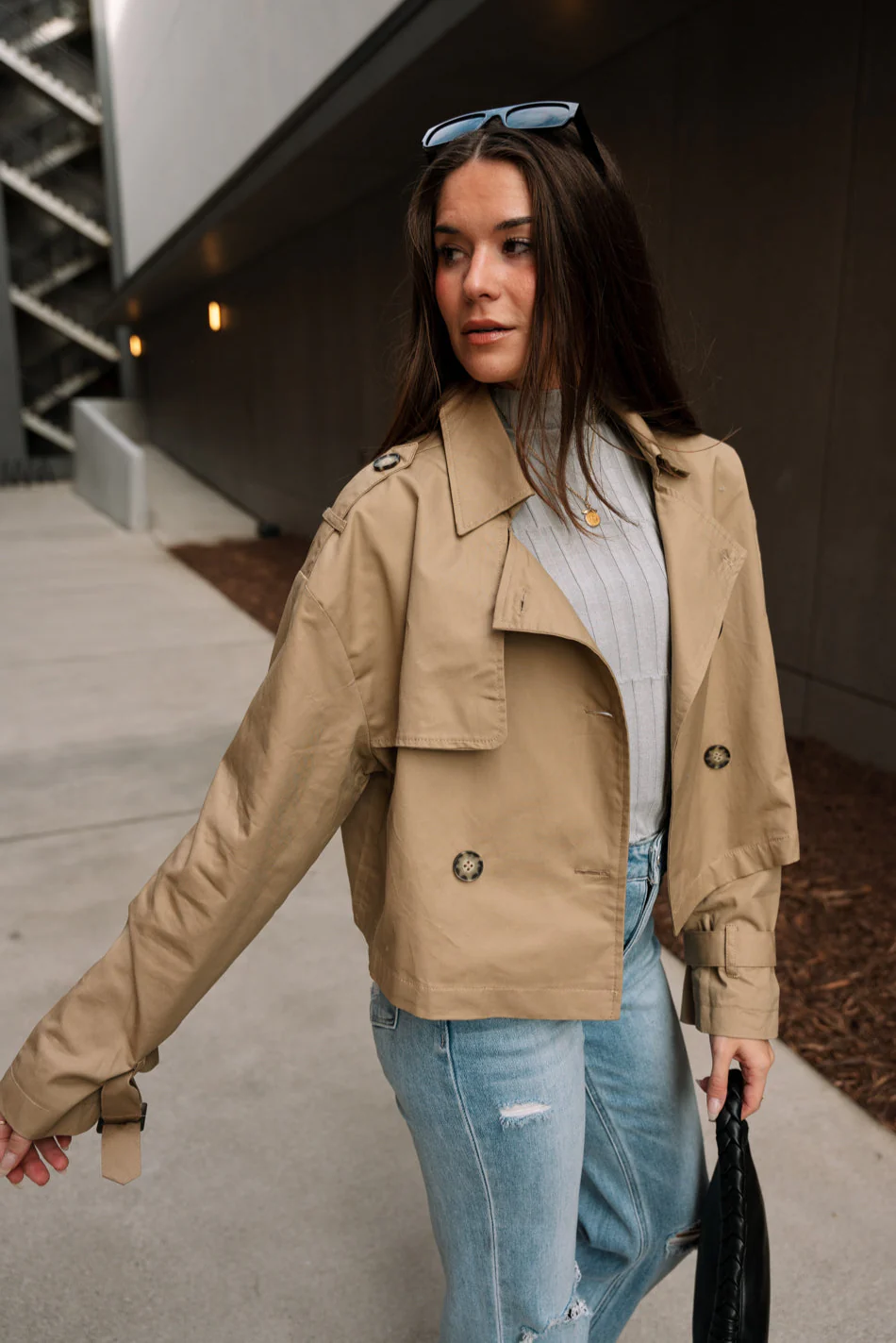 Felicity Khaki Tortoise Button-Up Jacket - Image 2