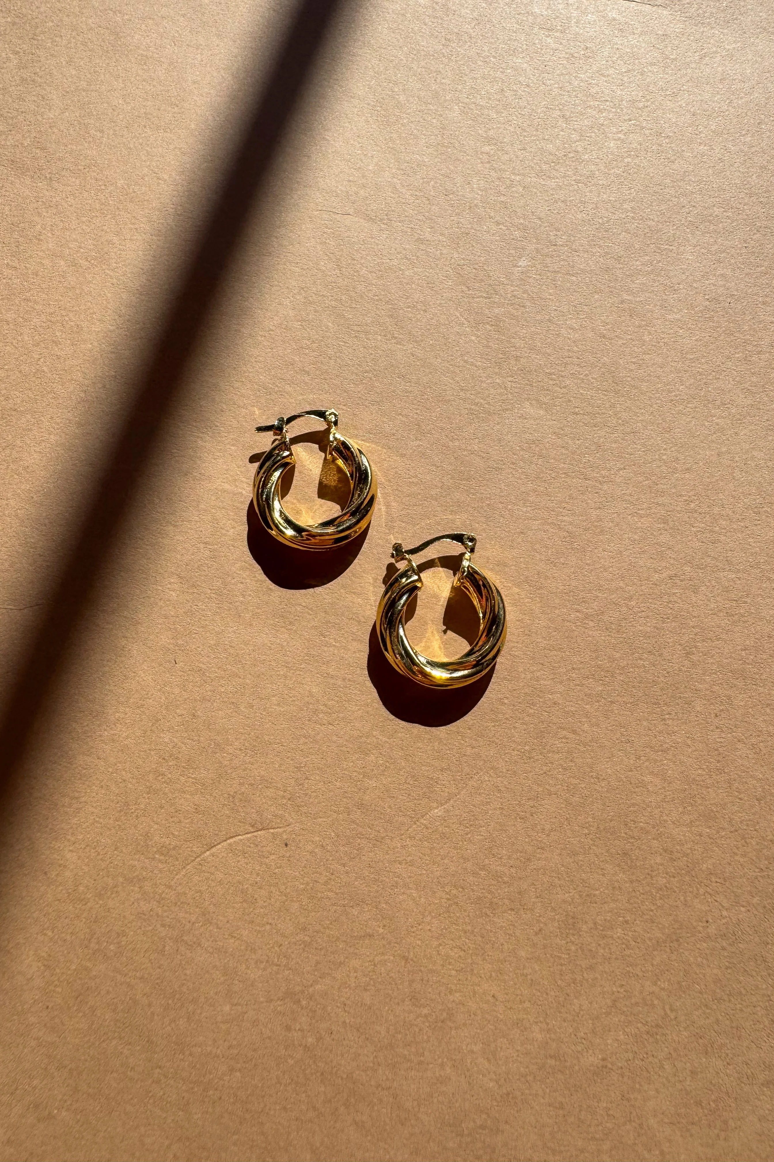 Fiona Gold Filled Twisted Hoop Earrings - Image 3