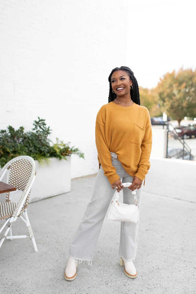 Fireside Feels Sweater in Honey - Image 2