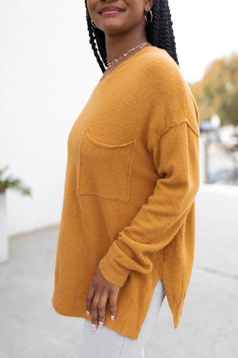 Fireside Feels Sweater in Honey - Image 3