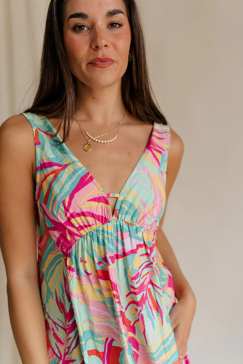 Florence Floral Print Sleeveless Mini Dress - Image 4