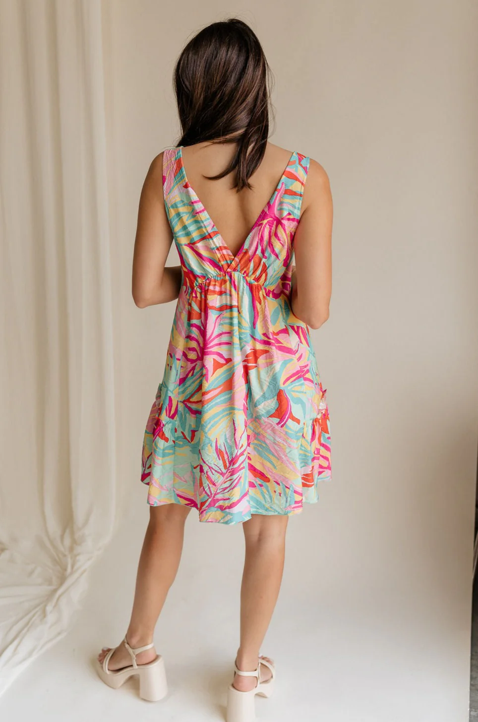 Florence Floral Print Sleeveless Mini Dress - Image 5