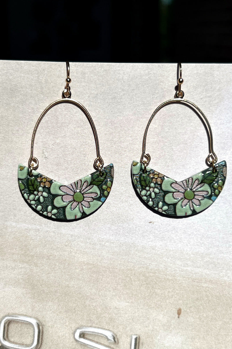 Flower Power Earrings in Sage - Image 2
