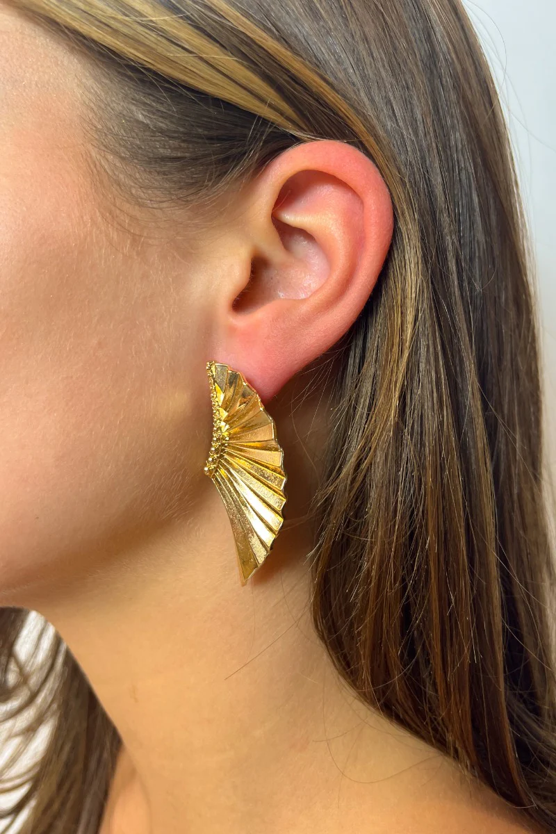 Fly Away Earrings in Gold