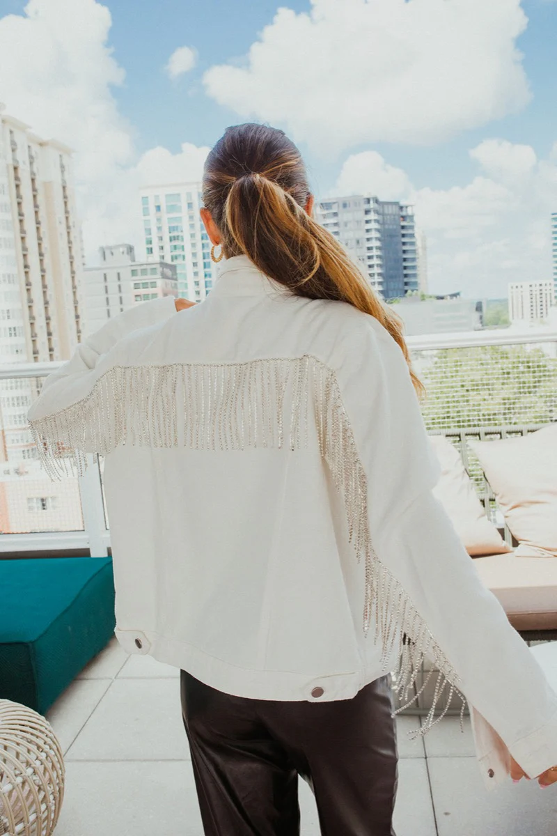 Fly High Denim Fringe Jacket - Image 5