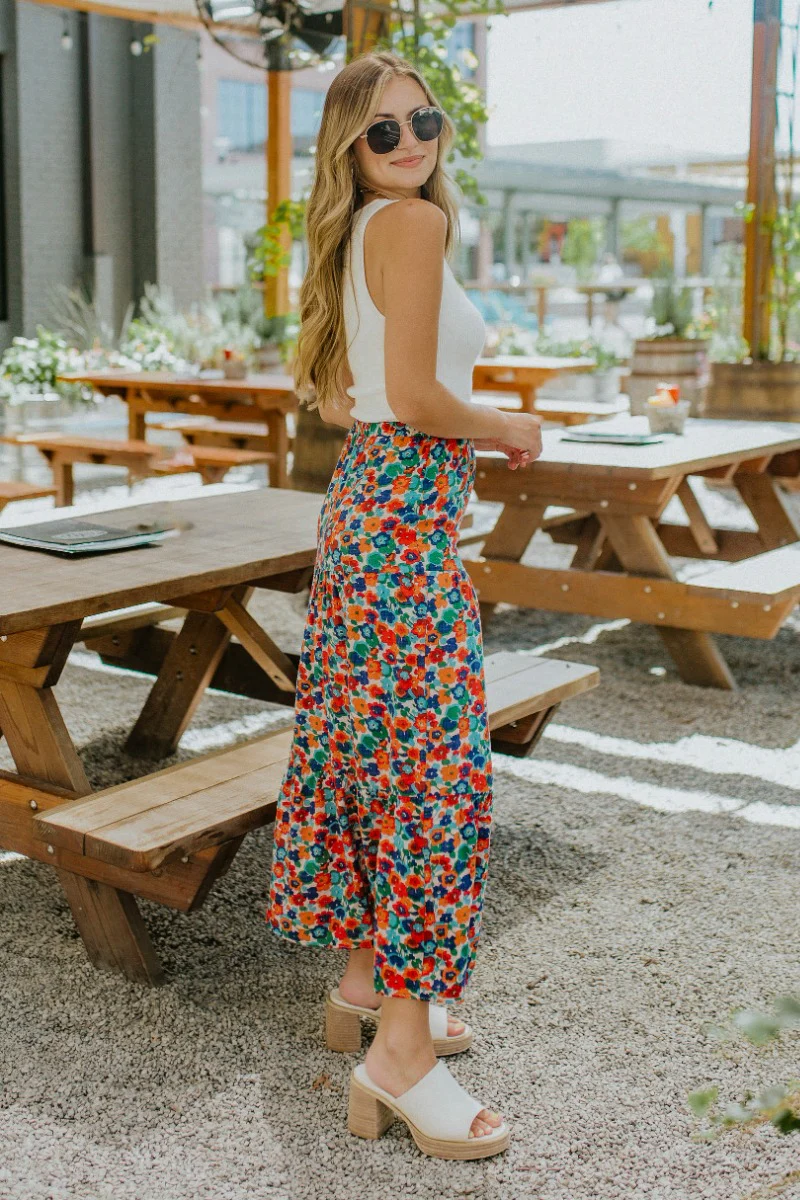 Forever Dreaming Floral Midi Skirt - Image 5