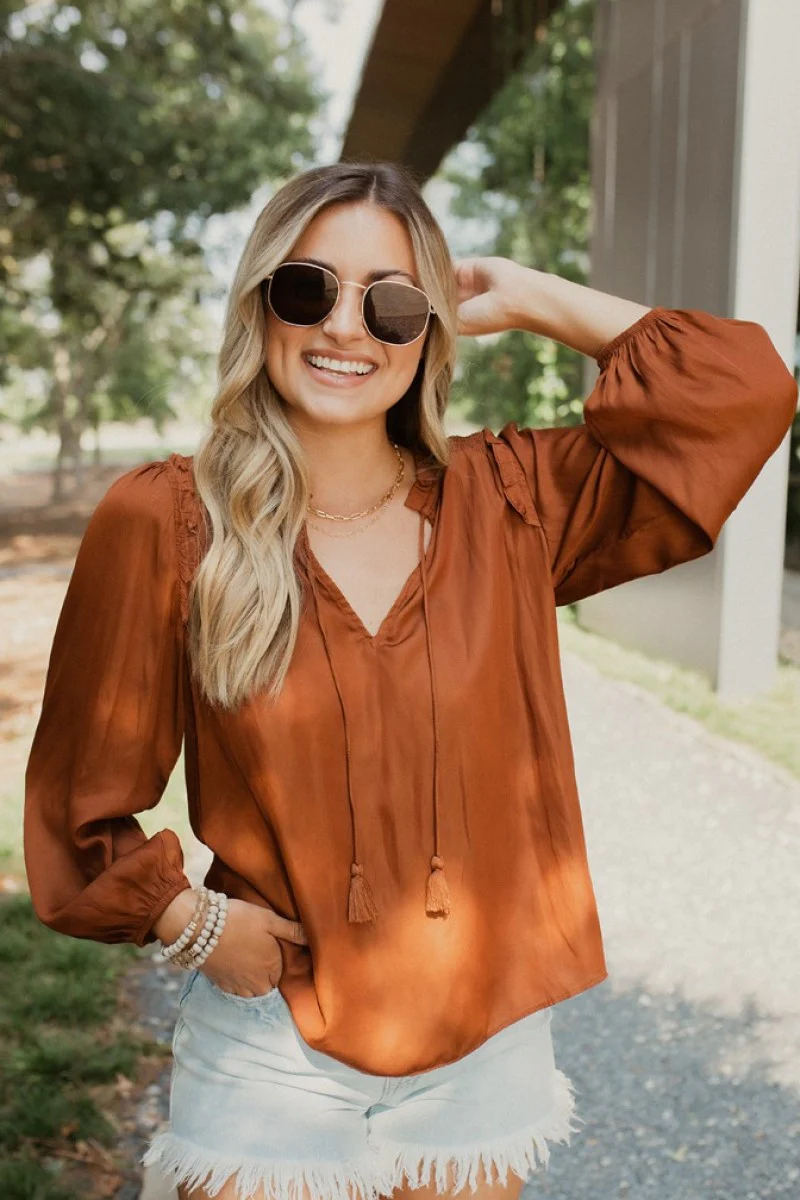 Forever Young Top in Caramel