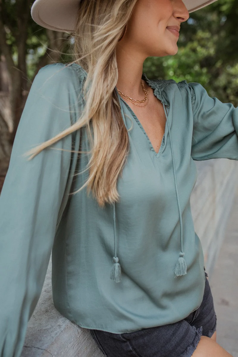 Forever Young Top in Sage - Image 6