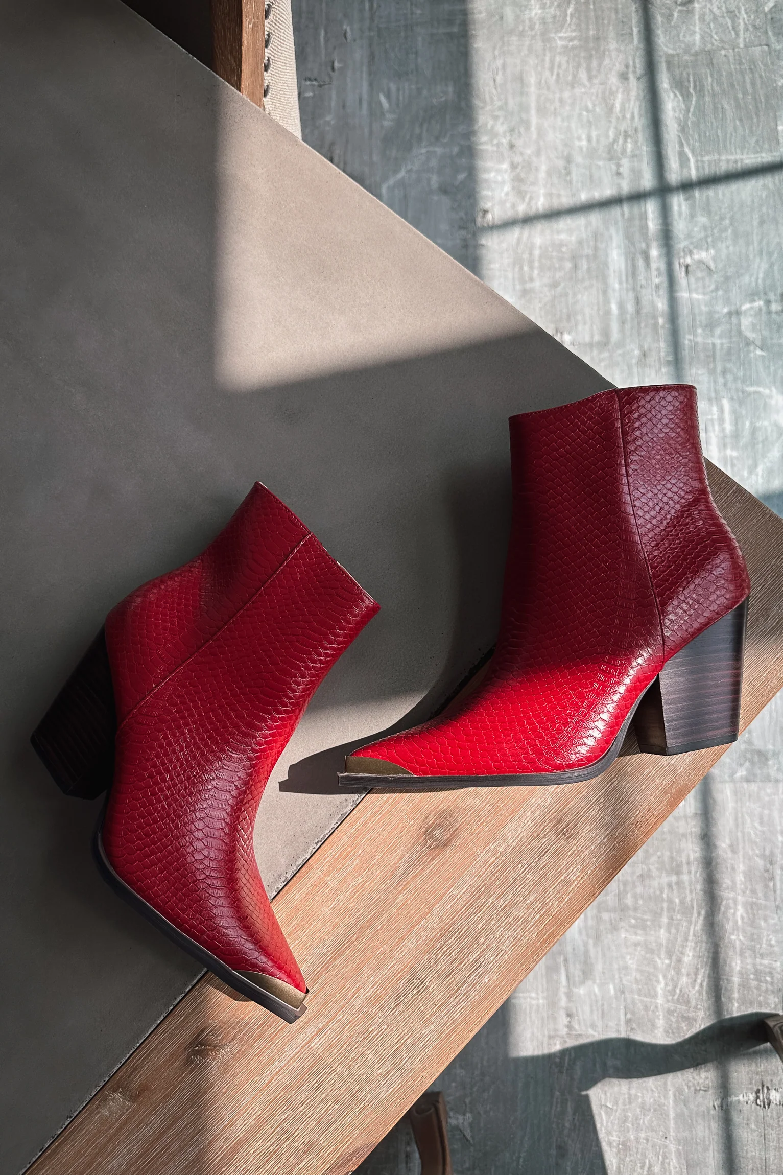Frankie Western Ankle Red Boot - Image 3