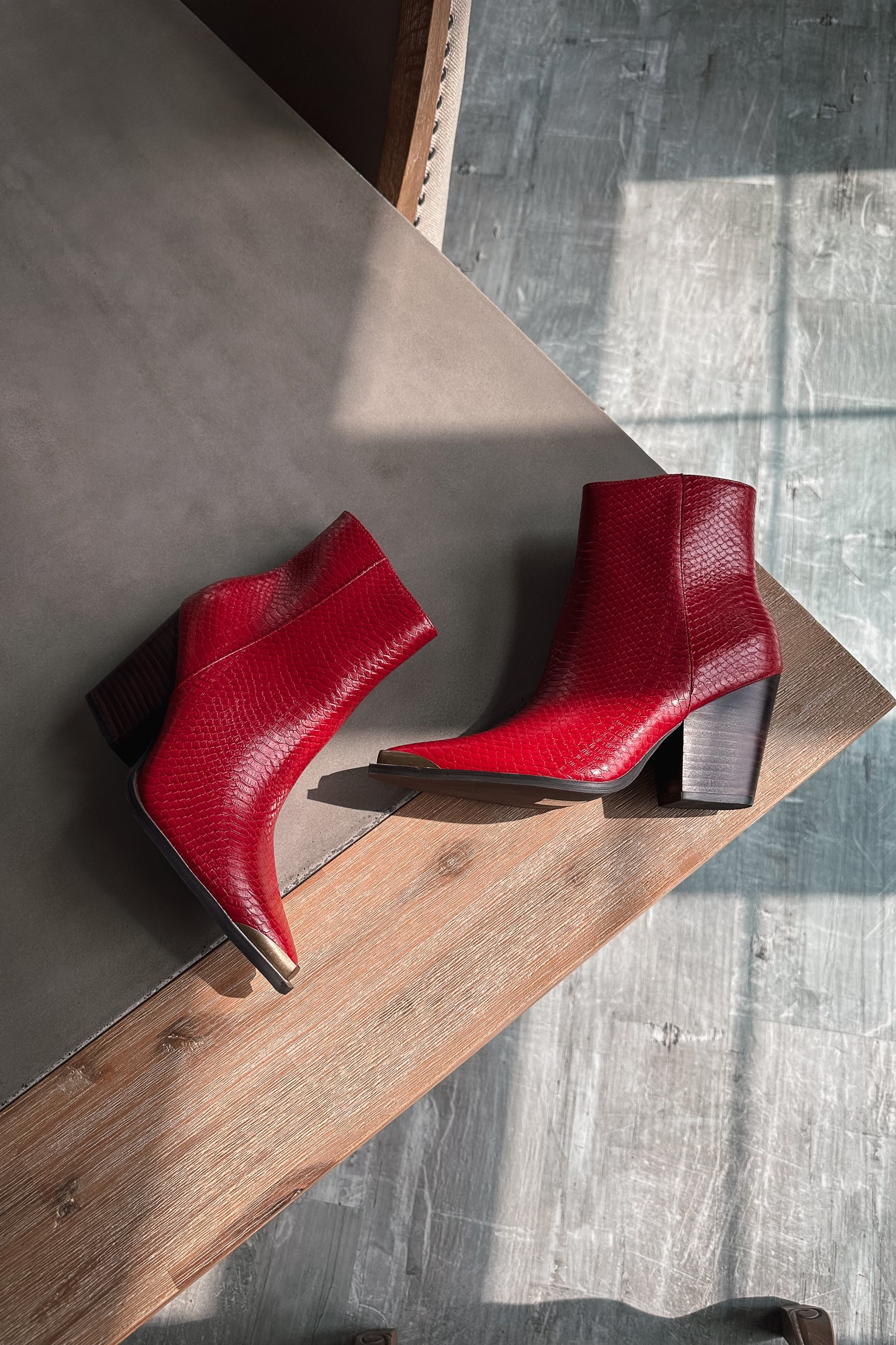 Frankie Western Ankle Red Boot - Image 4