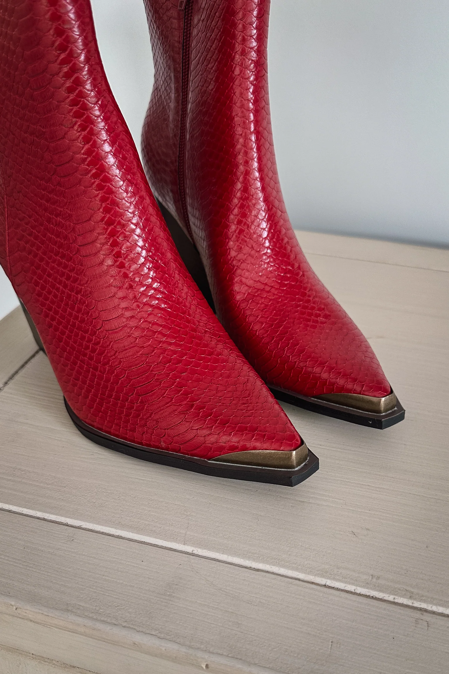 Frankie Western Ankle Red Boot - Image 5