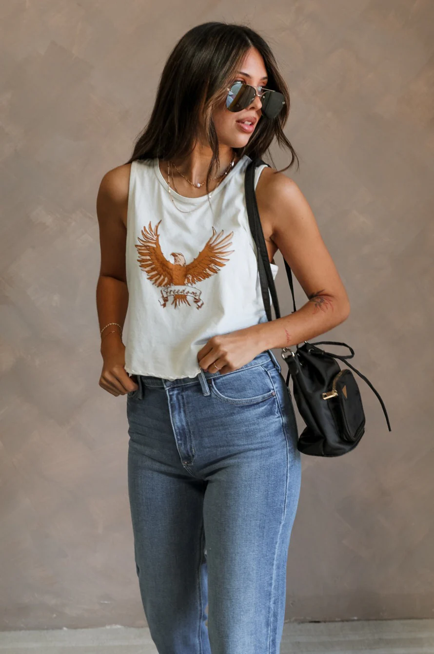Free Bird Smoke Cropped Tank - Image 2