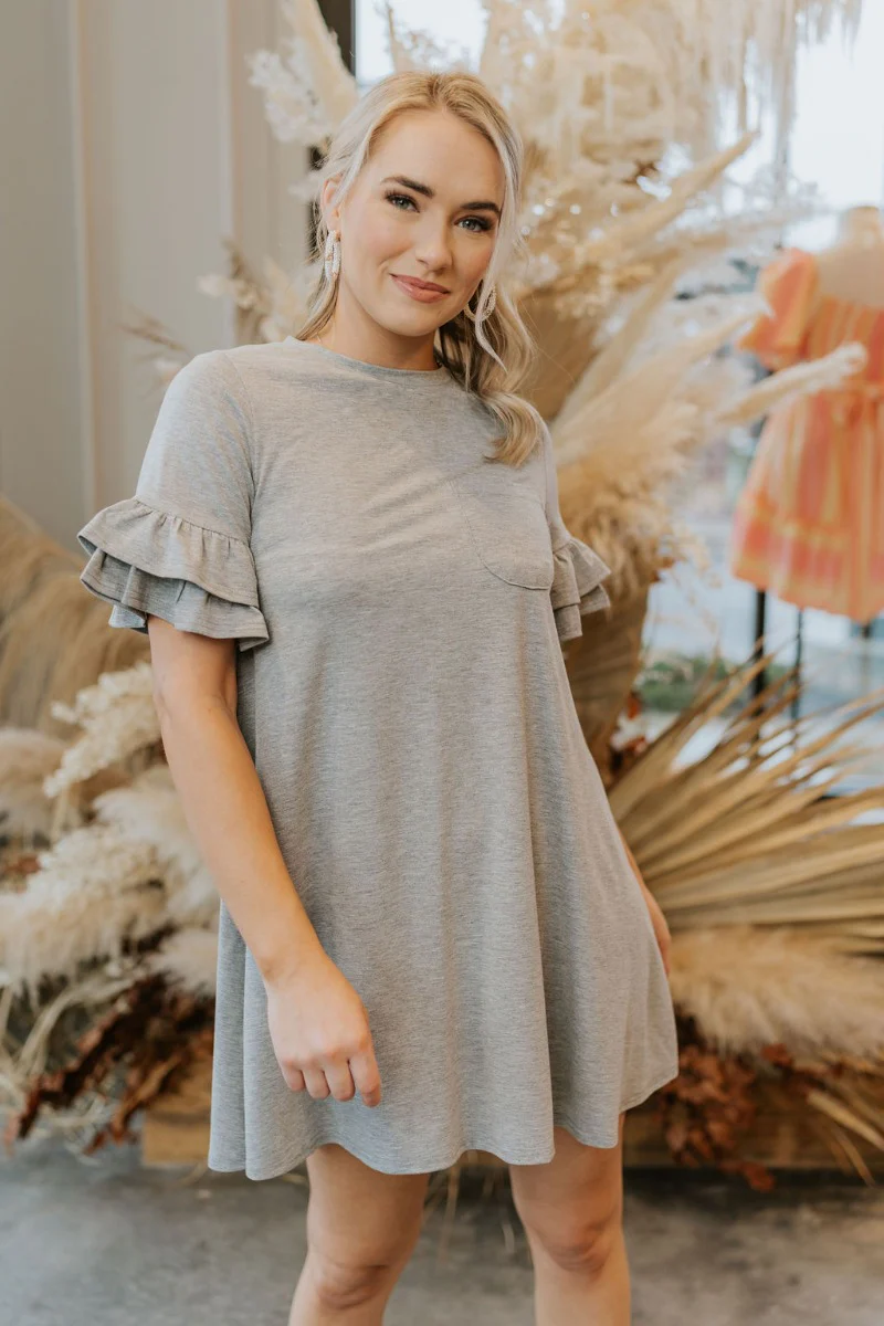 Fresh Start Dress in Grey - Image 3