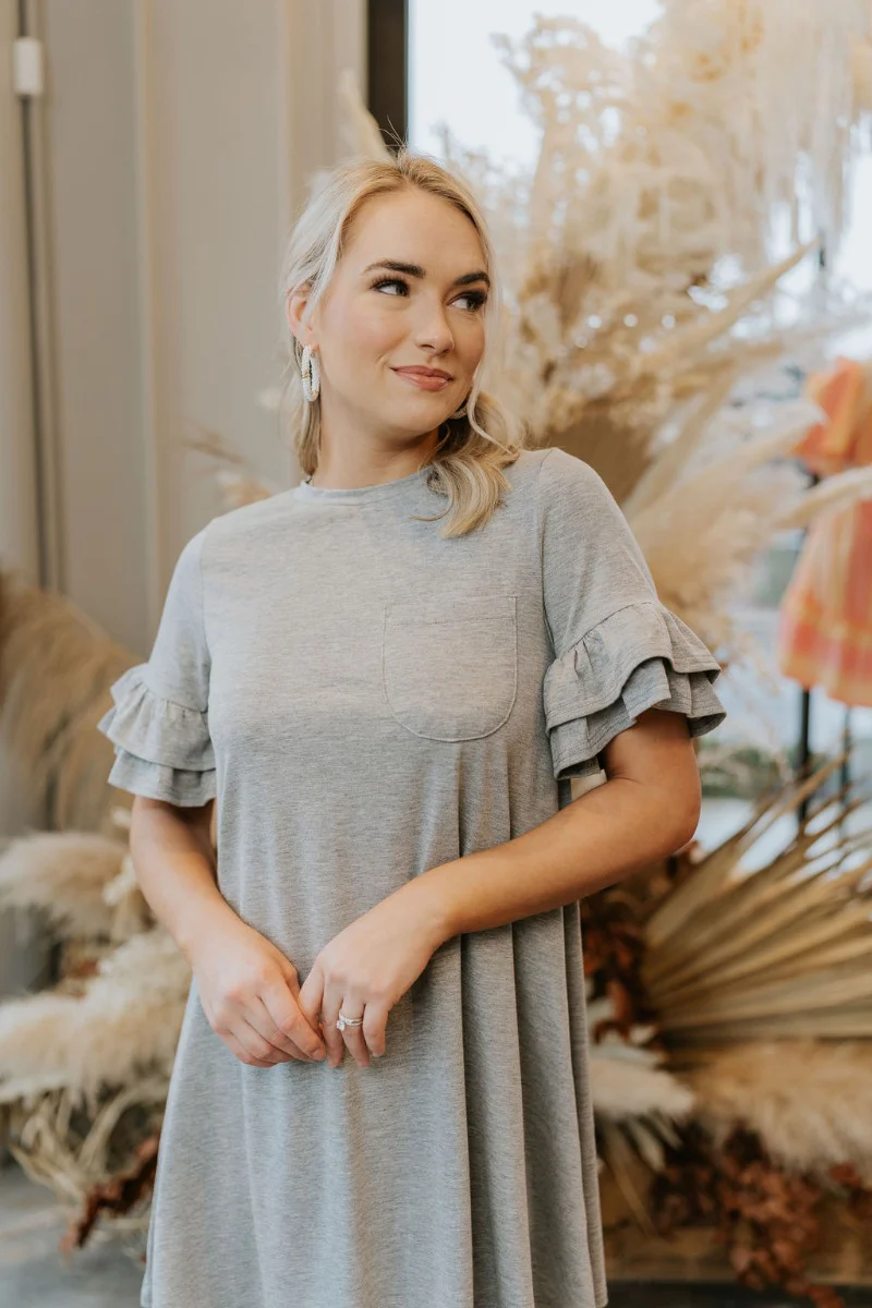 Fresh Start Dress in Grey - Image 4