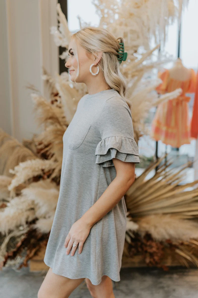 Fresh Start Dress in Grey - Image 5