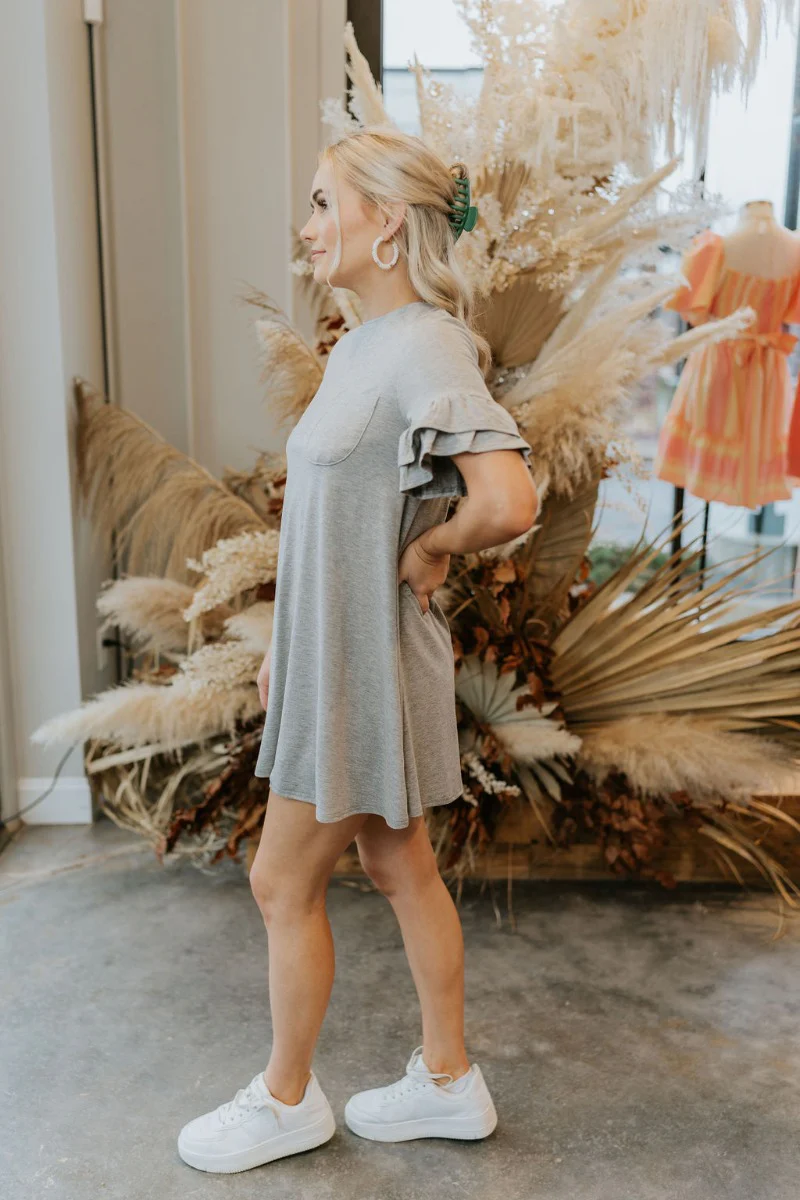 Fresh Start Dress in Grey - Image 6