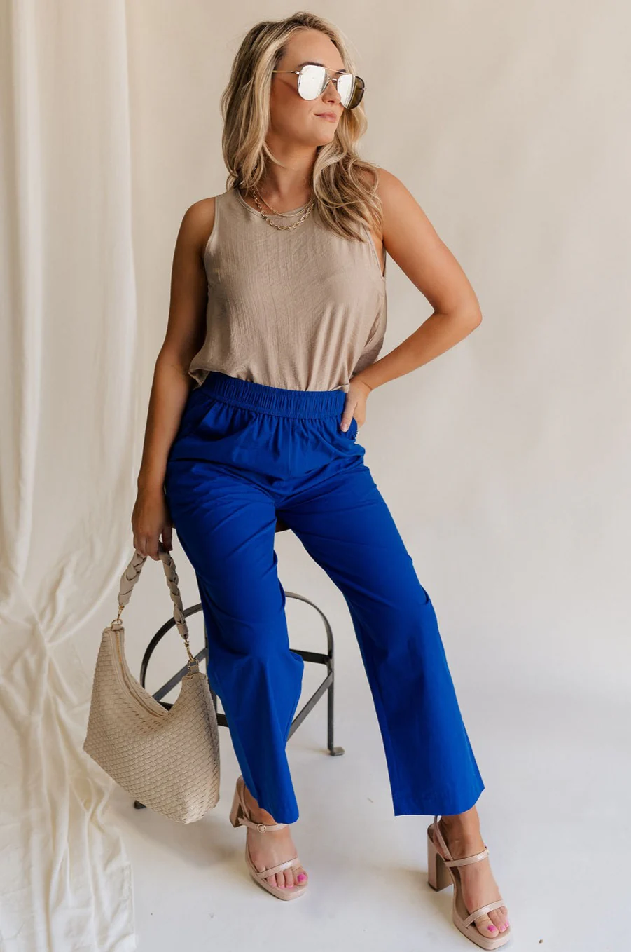 Freya Cobalt Blue Straight Leg Pants