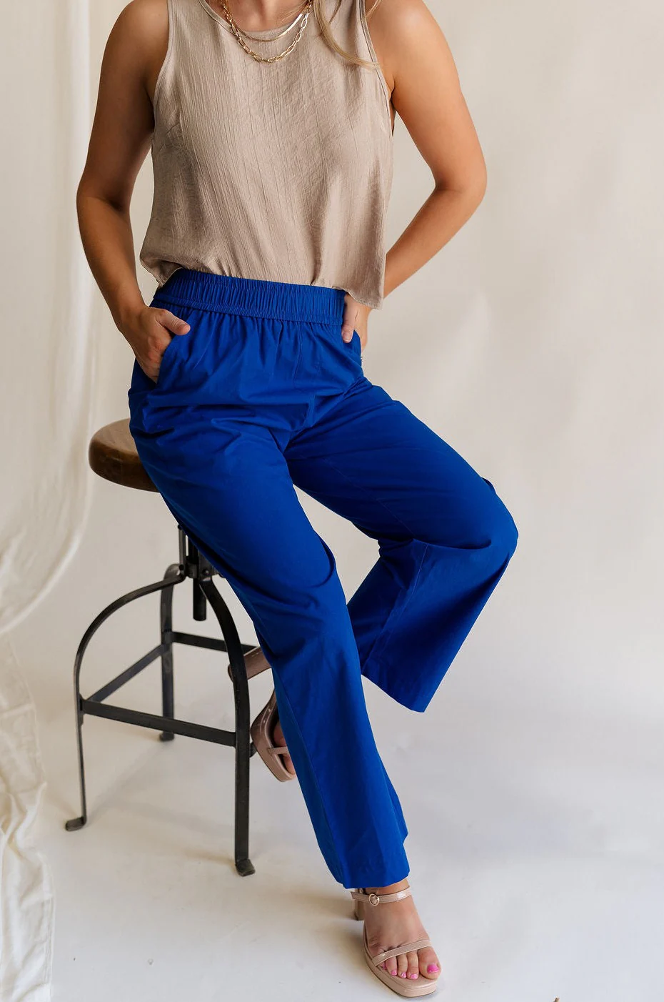 Freya Cobalt Blue Straight Leg Pants - Image 2