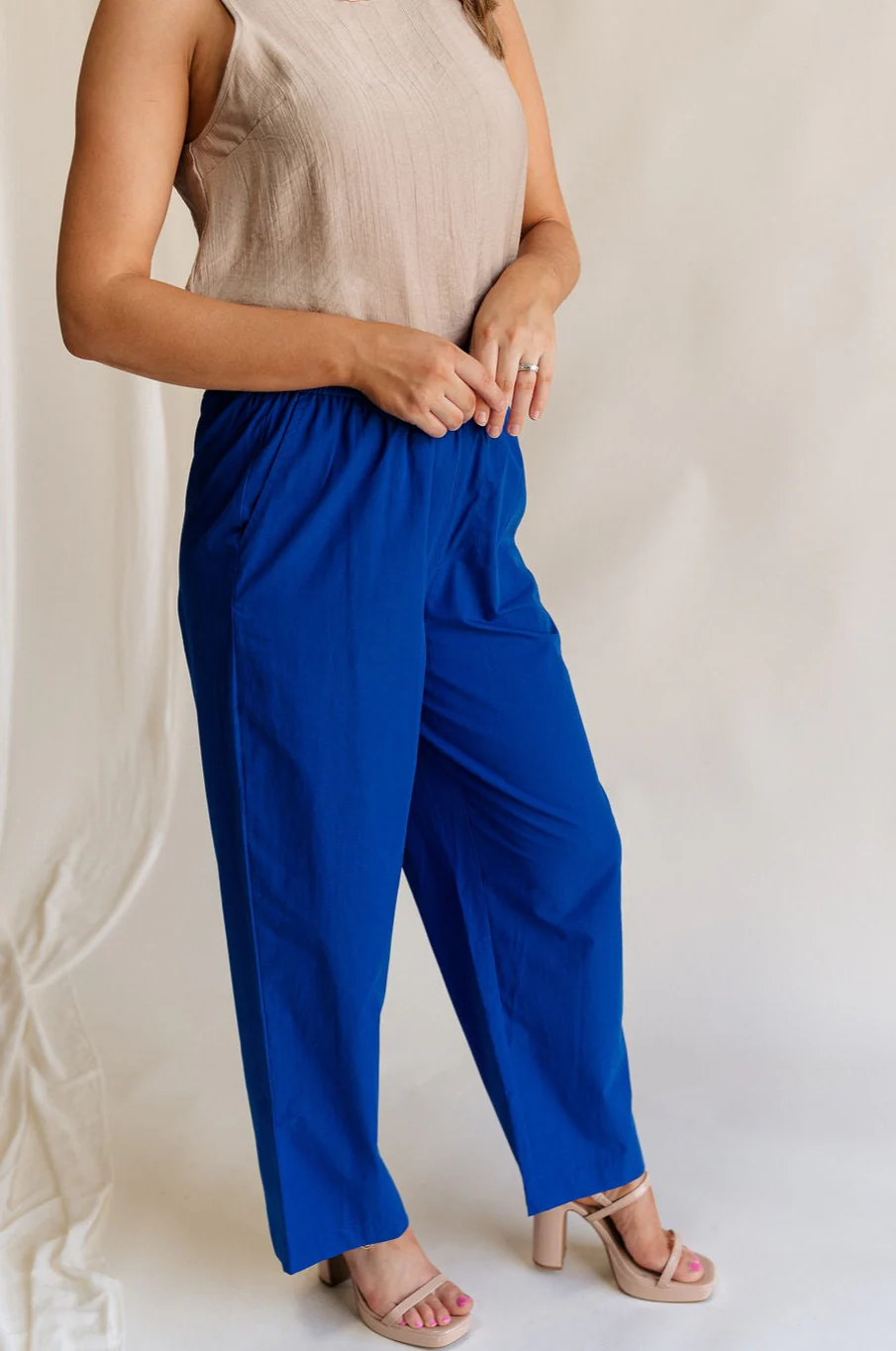 Freya Cobalt Blue Straight Leg Pants - Image 6