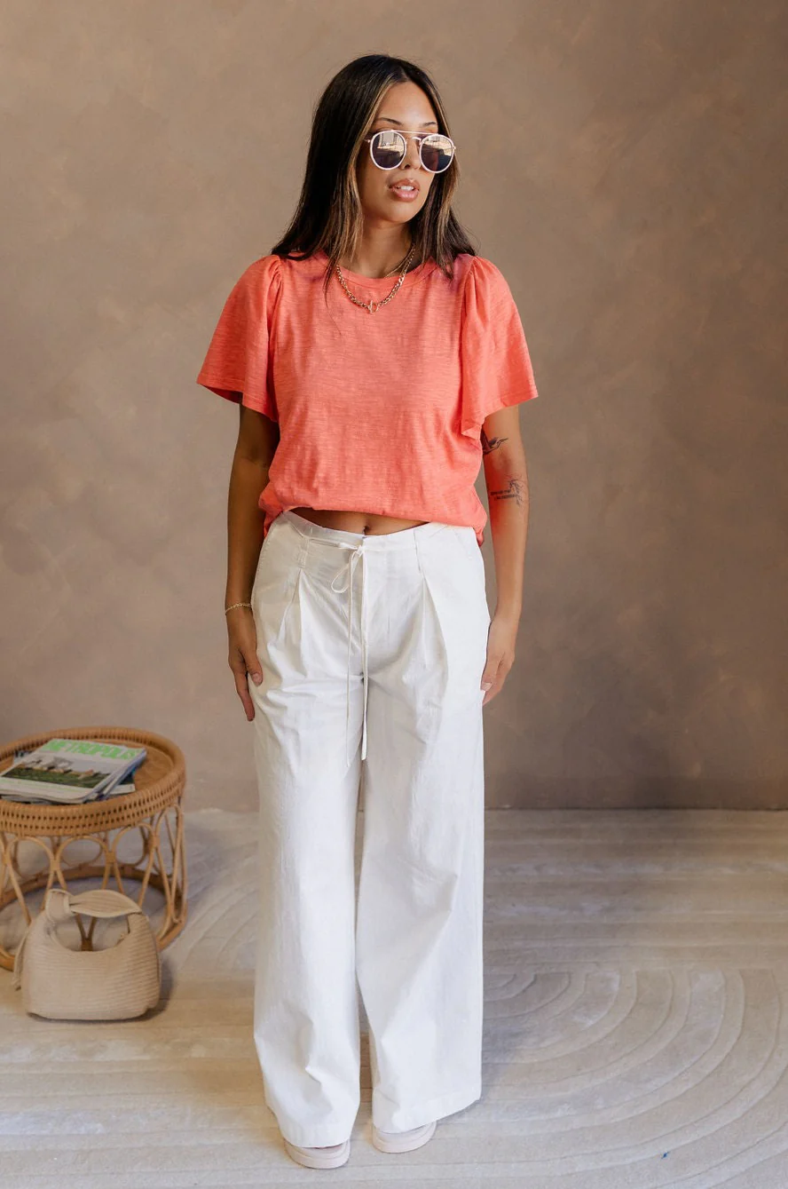 Harper Coral Short Sleeve Top - Image 2