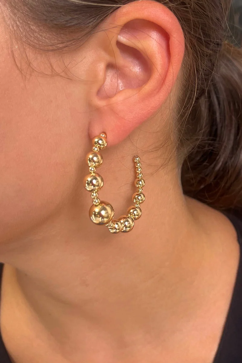 Full Of Life Hoops in Gold