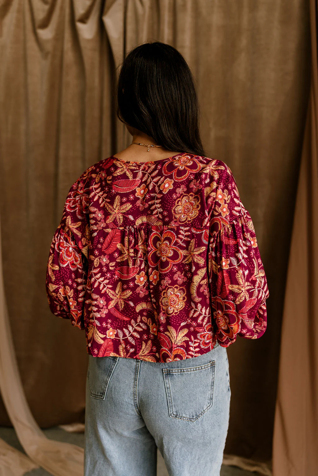 Malia Purple Multi Floral Top - Image 8