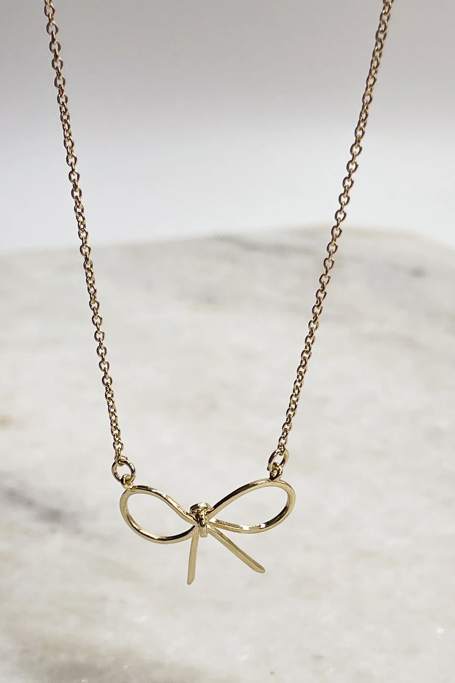 Gabriella Gold Bow Necklace - Image 2