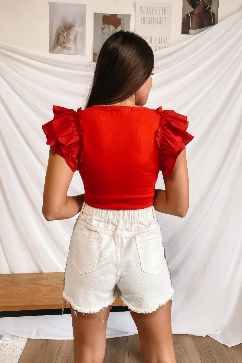 Game-On Bodysuit In Red - Image 3