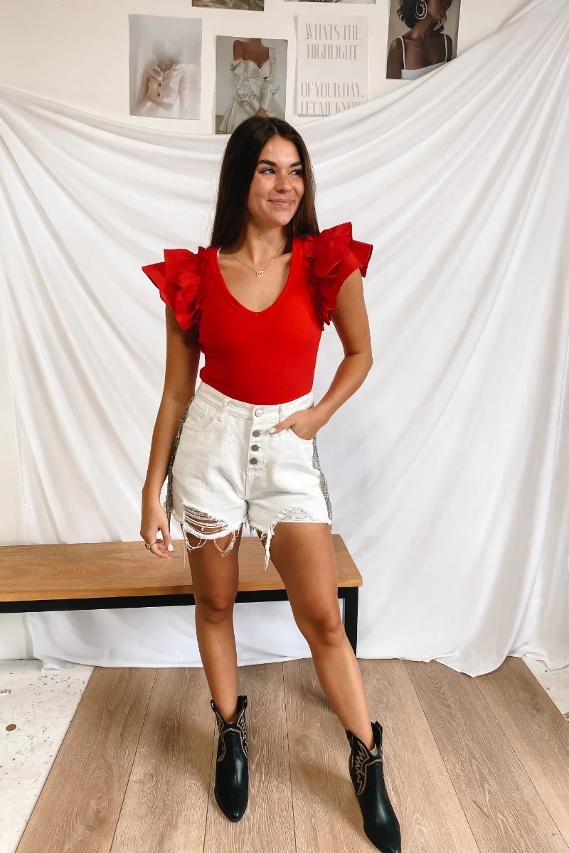 Game-On Bodysuit In Red - Image 4