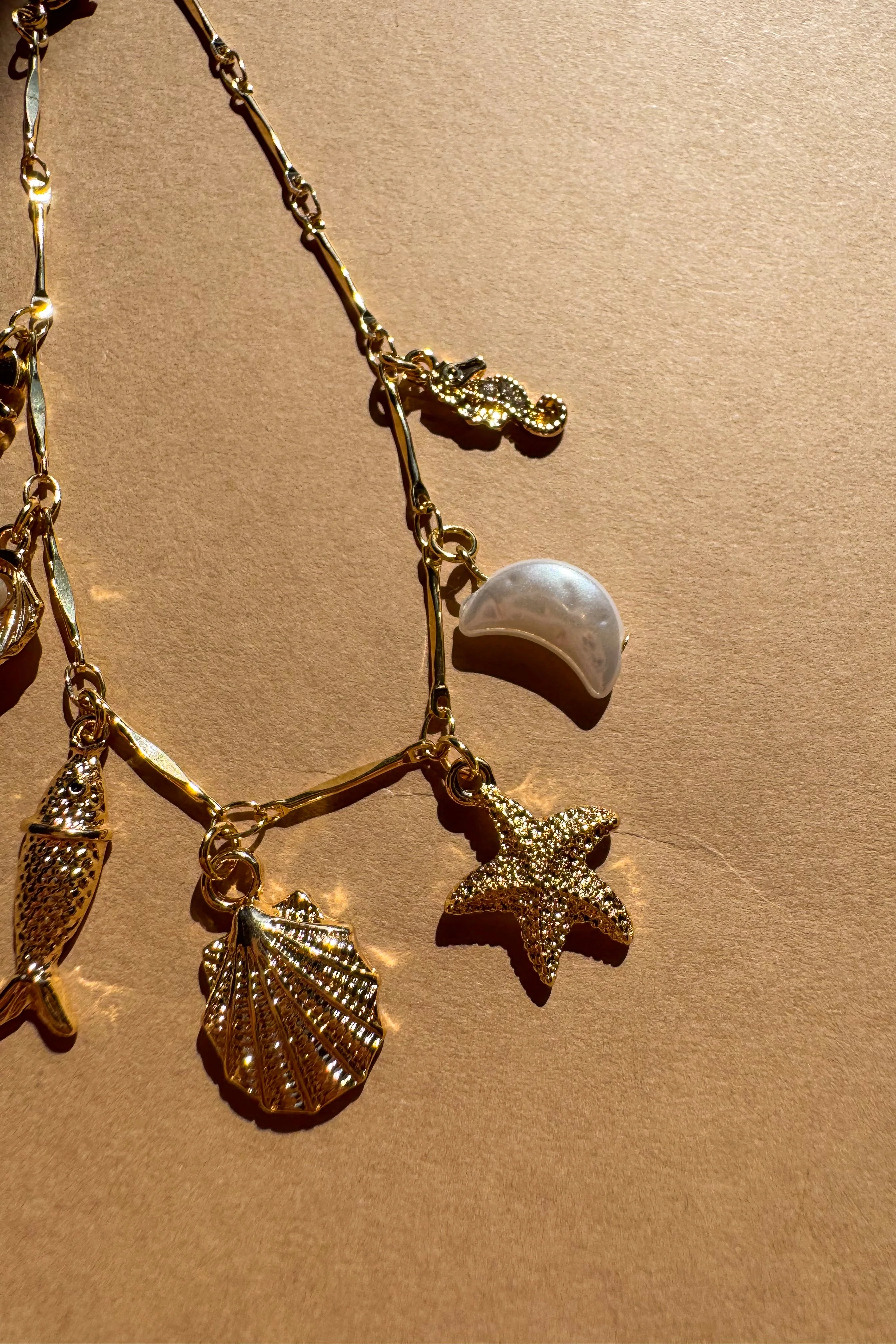 Genevieve Gold Coastal Charm Bracelet