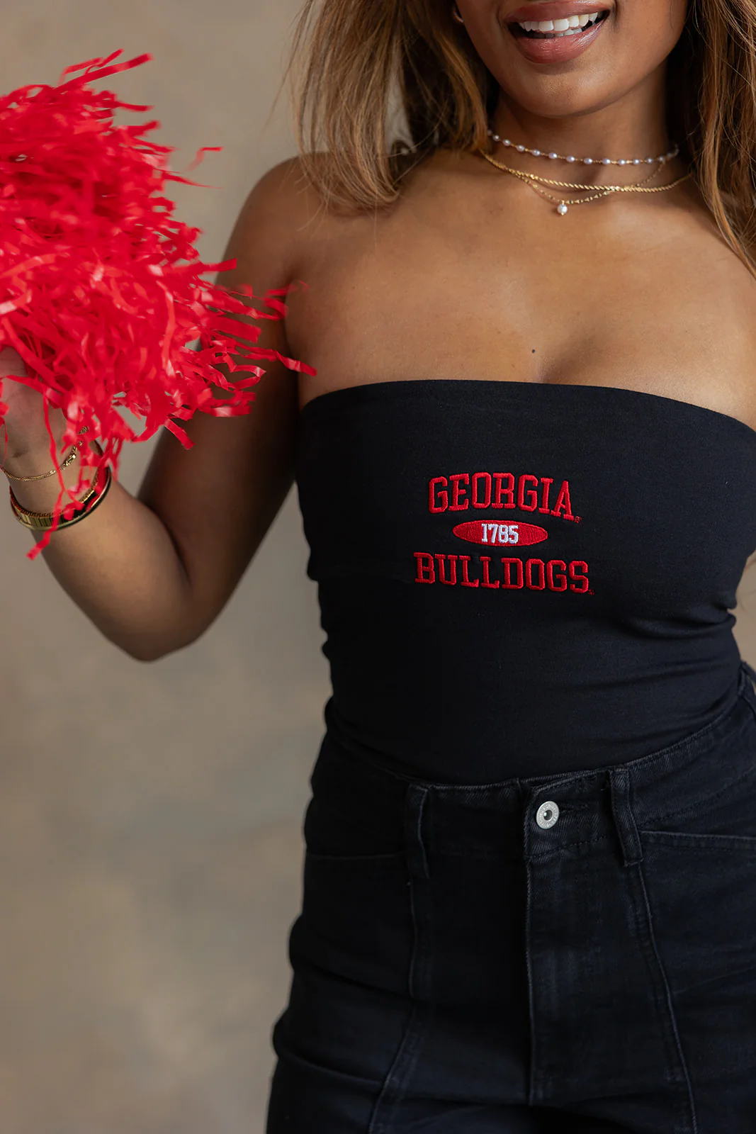 Georgia Bulldogs 1785 Black & Red Tube Top - Image 7