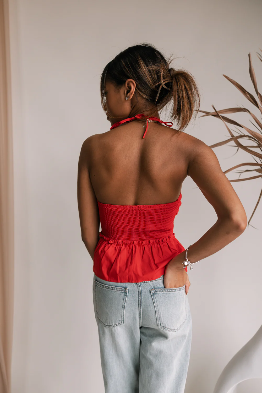 Georgia Red Halter Top - Image 5