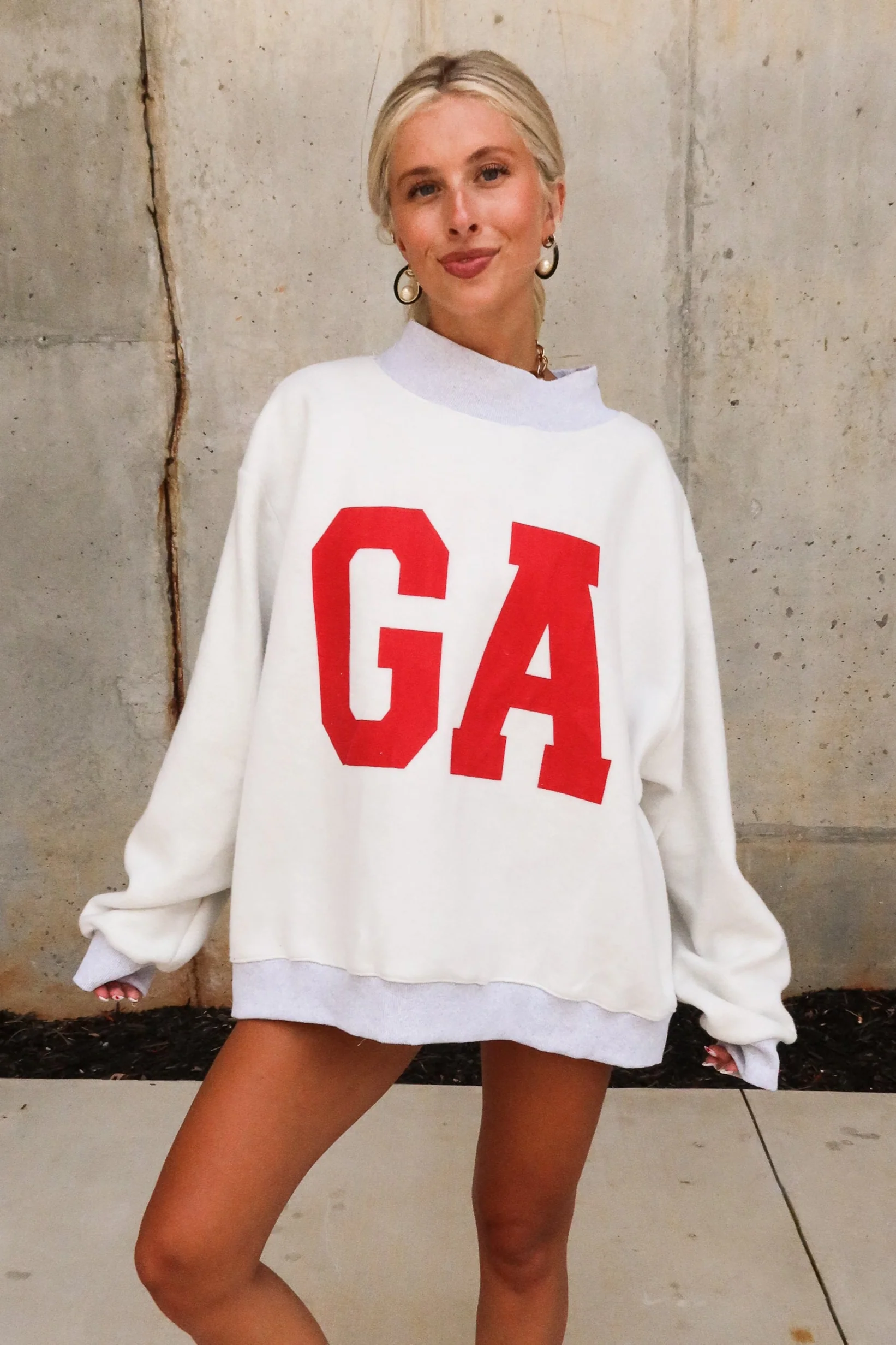 Georgia Reversible Mock Neck Sweatshirt - Image 11