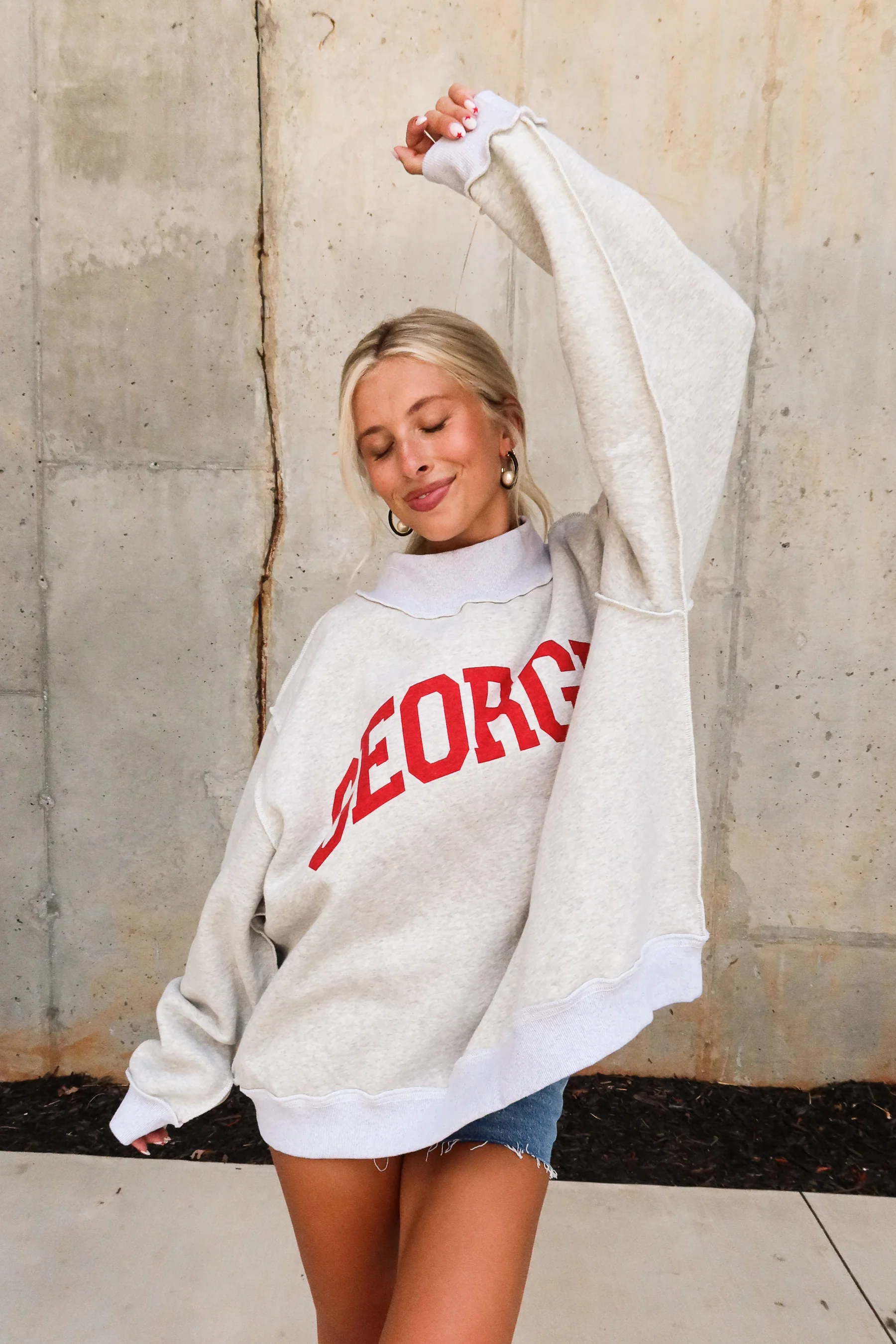 Georgia Reversible Mock Neck Sweatshirt - Image 7