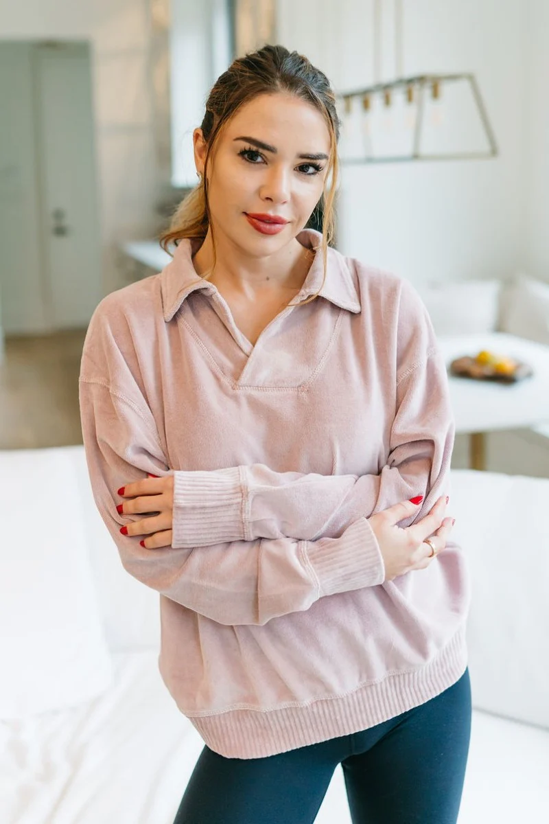 Get Cozy Velour Top