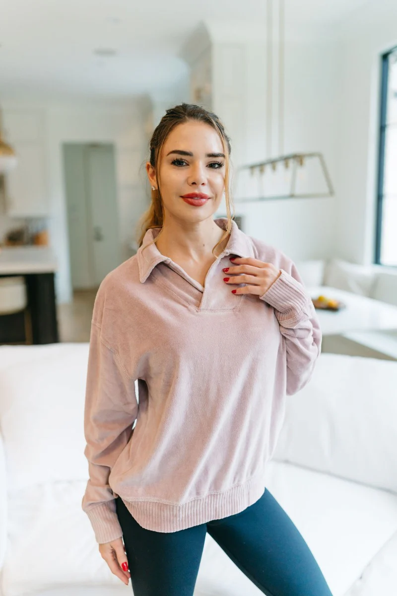 Get Cozy Velour Top - Image 3