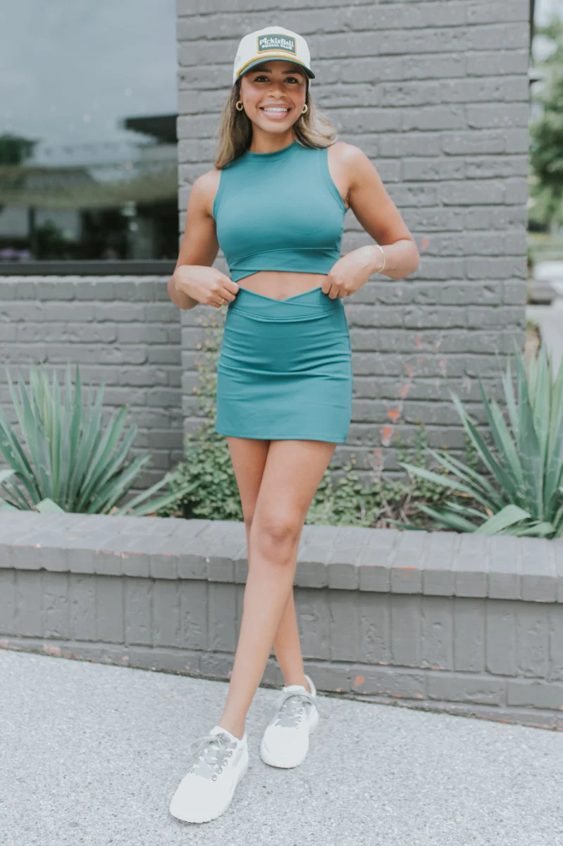 Get Obsessed Skort in Teal