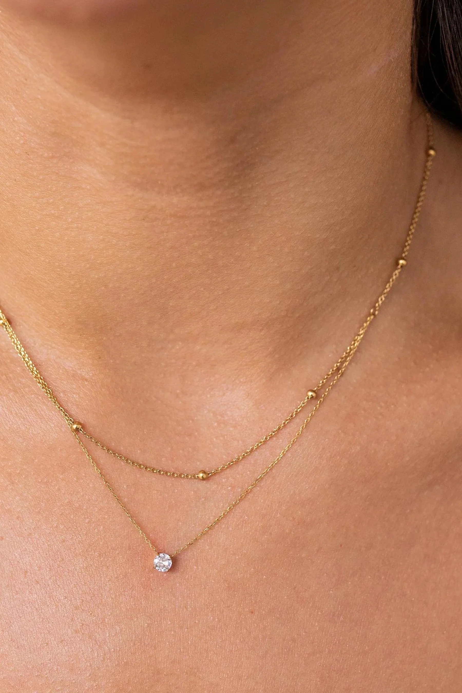 ALCO Getaway Gold Rhinestone Necklace - Image 2